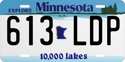MN license plate 613LDP