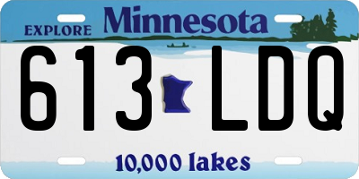 MN license plate 613LDQ