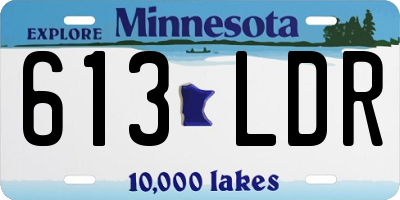 MN license plate 613LDR