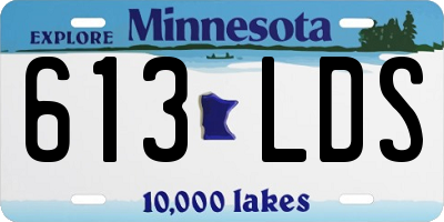 MN license plate 613LDS