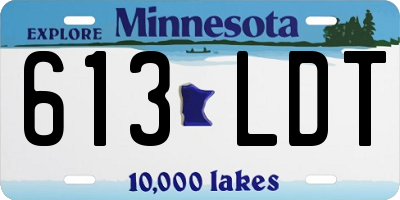 MN license plate 613LDT