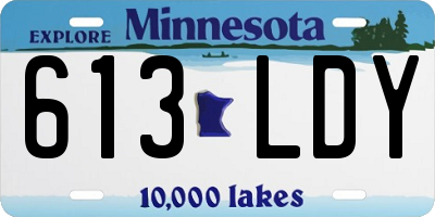 MN license plate 613LDY