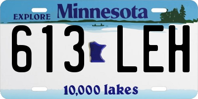 MN license plate 613LEH