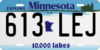 MN license plate 613LEJ