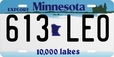 MN license plate 613LEO