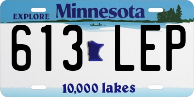 MN license plate 613LEP