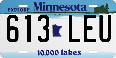 MN license plate 613LEU