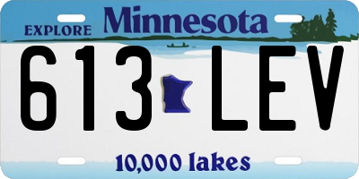 MN license plate 613LEV