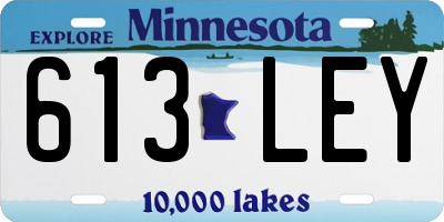 MN license plate 613LEY