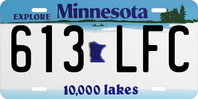 MN license plate 613LFC