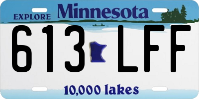 MN license plate 613LFF