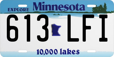 MN license plate 613LFI