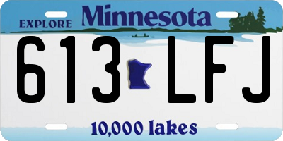 MN license plate 613LFJ