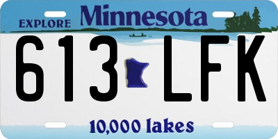 MN license plate 613LFK