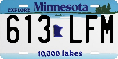 MN license plate 613LFM