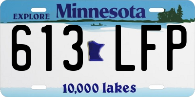 MN license plate 613LFP