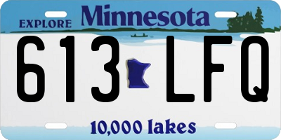 MN license plate 613LFQ