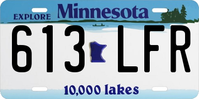 MN license plate 613LFR
