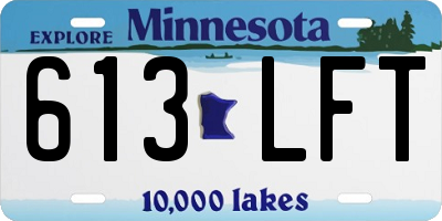 MN license plate 613LFT