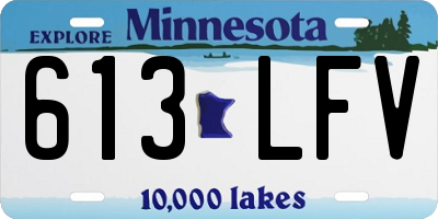 MN license plate 613LFV