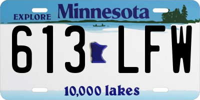MN license plate 613LFW