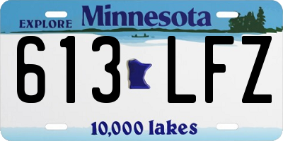 MN license plate 613LFZ