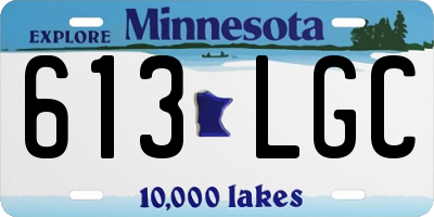 MN license plate 613LGC