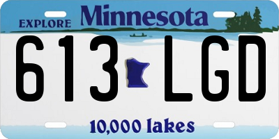 MN license plate 613LGD