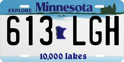 MN license plate 613LGH