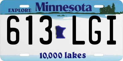 MN license plate 613LGI