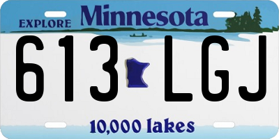 MN license plate 613LGJ