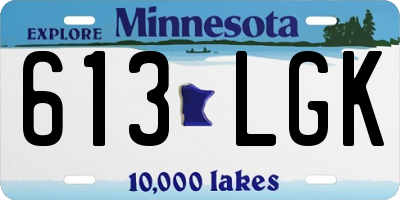 MN license plate 613LGK