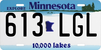 MN license plate 613LGL