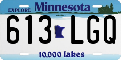 MN license plate 613LGQ