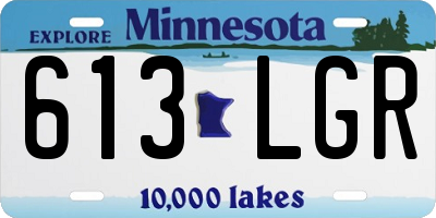 MN license plate 613LGR