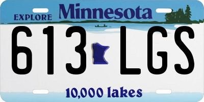 MN license plate 613LGS