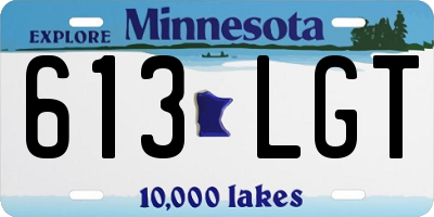 MN license plate 613LGT