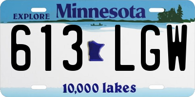 MN license plate 613LGW