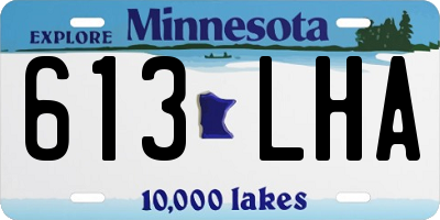 MN license plate 613LHA