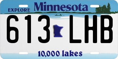 MN license plate 613LHB