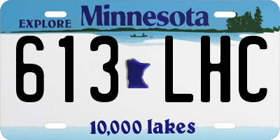 MN license plate 613LHC