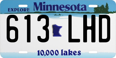 MN license plate 613LHD