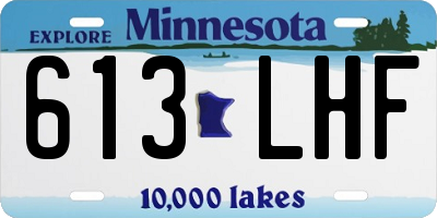 MN license plate 613LHF