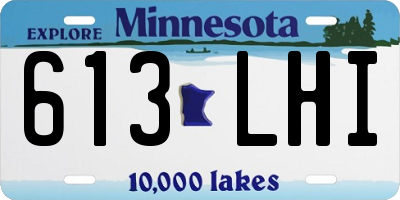 MN license plate 613LHI
