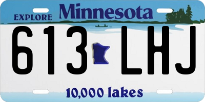 MN license plate 613LHJ