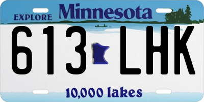 MN license plate 613LHK