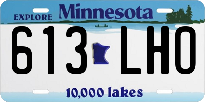 MN license plate 613LHO