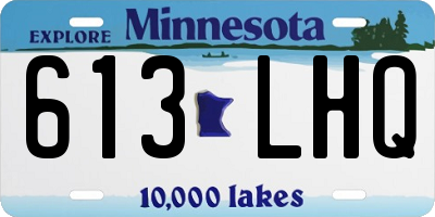 MN license plate 613LHQ