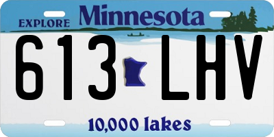 MN license plate 613LHV