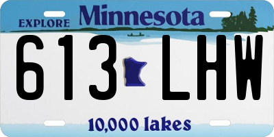 MN license plate 613LHW